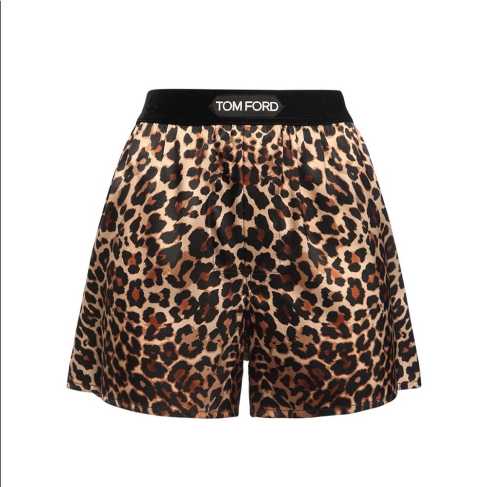 Tom Ford Logo Silk Satin Mini Shorts